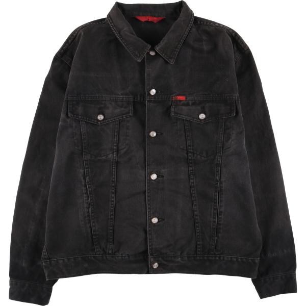 古着 リークーパー LeeCooper ブラック デニムジャケット Gジャン 