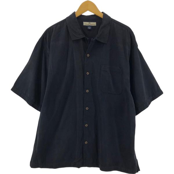 ✨オープンカラー&ボックスシルエット✨トミーバハマ★半袖シャツ★XL★シルク 古着 トミーバハマ Tommy Bahama 半袖 オープンカラー シルク