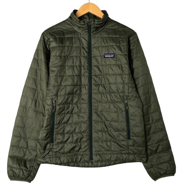 名品 パタゴニア パフジャケット レッド×オリーブ Mサイズ 中古・古着通販】Patagonia (パタゴニア) パフジャケット 02年製