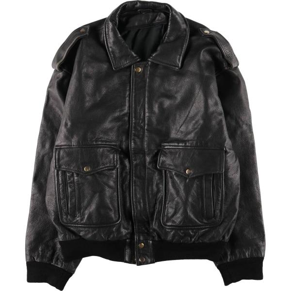 vintage 本革 A-2 スウェードレザー フライトジャケット M 中綿 古着 A-2タイプ 中綿入り レザーフライトジャケット メンズXL相当