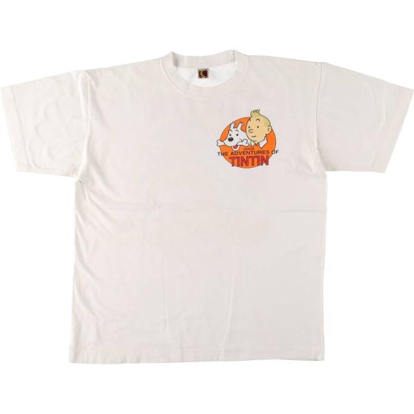 T*y様 フランス　ビンテージ　タンタンの大冒険　Tシャツ　XL 2025年最新】タンタンの冒険 tシャツ ヴィンテージの人気