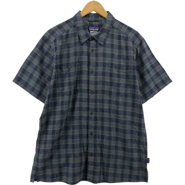 Patagonia チェックシャツ　ヘンプコットン Patagonia” checked pattern hemp blended Shirt ｜パタゴニア
