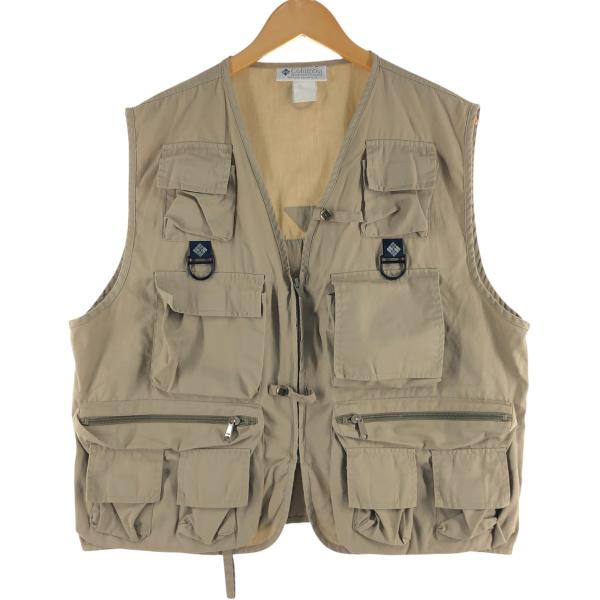 Columbia コロンビア フィッシング ベスト PFG 古着 Columbia（コロンビア） 古着 90年代 白タグ PFG フィッシングベスト