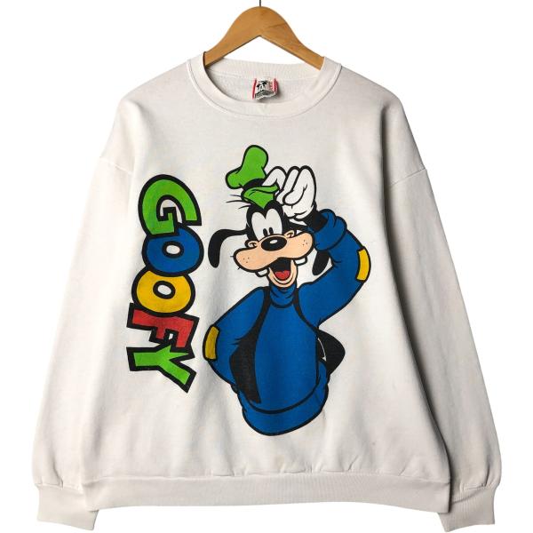 古着 90年代 DISNEY DESIGNS GOOFY グーフィー キャラクタースウェット