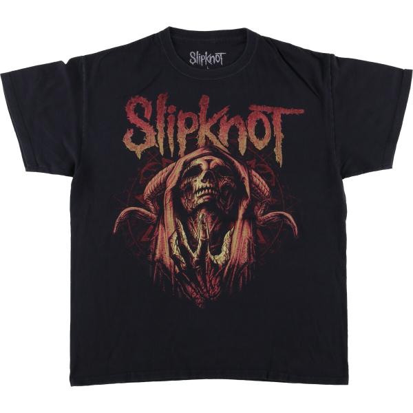 古着 SLIPKNOT スリップノット ドクロ柄 スカル柄 バンドTシャツ バンT