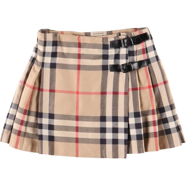 美品！BURBERRY バーバリーチルドレン チェック柄ラップスカート 140 美品！BURBERRY バーバリーチルドレン チェック柄ラップスカート