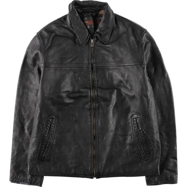 古着 ペリーエリス PERRY ELLIS スイングトップタイプ 中綿入り レザー