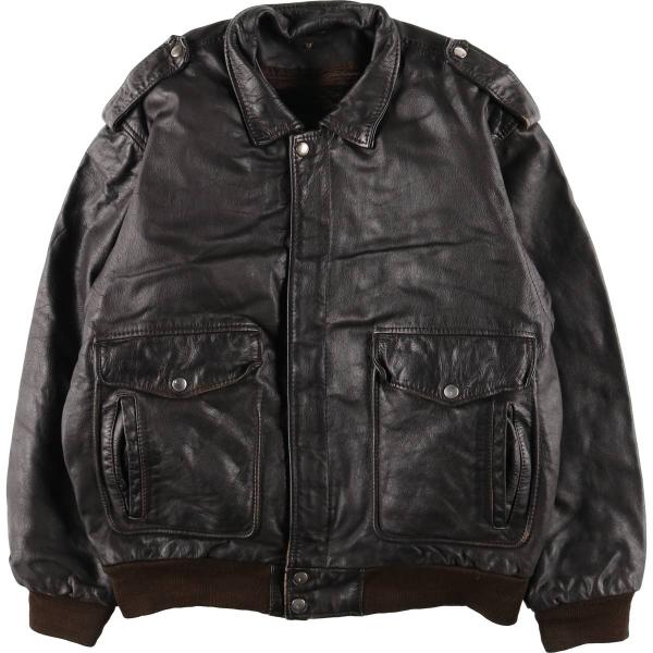 古着 A-2タイプ レザーフライトジャケット メンズXL相当 /eaa559079