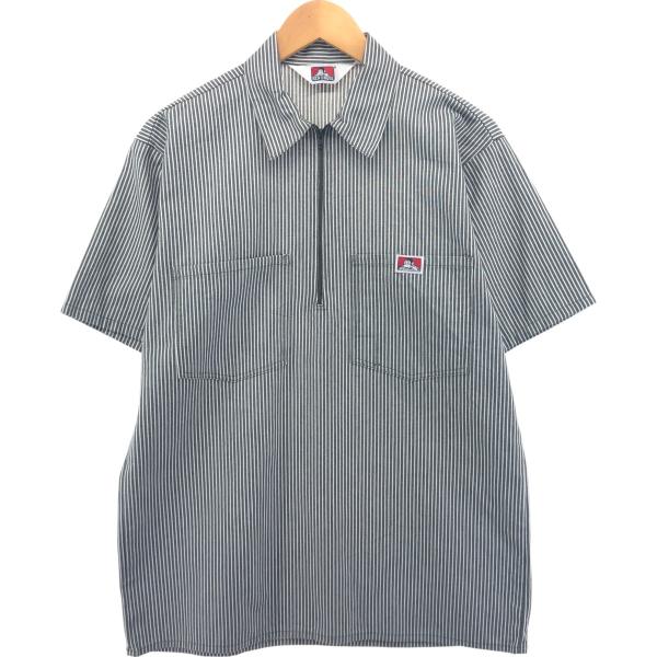 BEN DAVIS（ベンデイビス） 古着 90年代 ストライプ柄 ハーフジップ