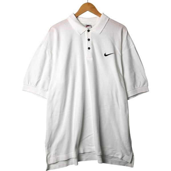 古着　NIKE ビッグシルエット ポロシャツ 90s 古着】ナイキ NIKE ビッグロゴ 希少 ポロシャツ XL