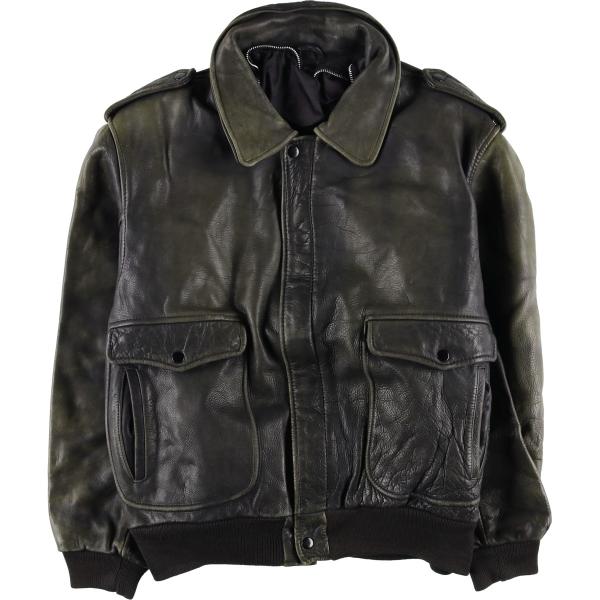 古着 A-2タイプ レザーフライトジャケット メンズXL相当 /eaa563330