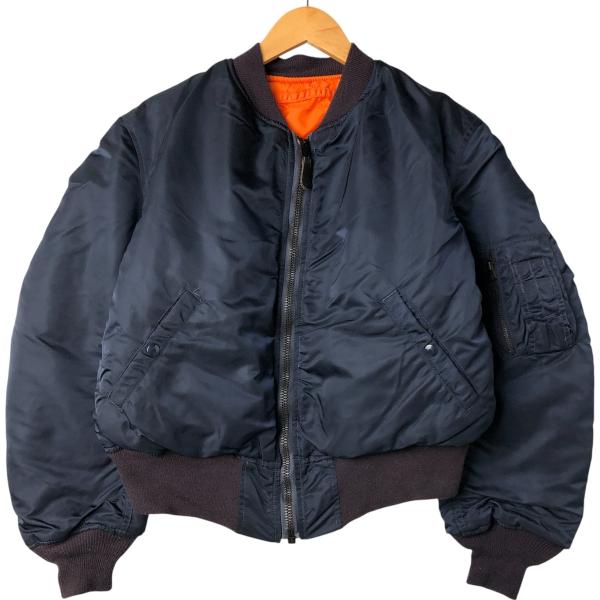 美品 ALPHA 90s USA製 ビンテージ MA-1 フライトジャケット M 古着 ~90年代 民間品 アルファ ALPHA MA-1タイプ ミリタリー フライト