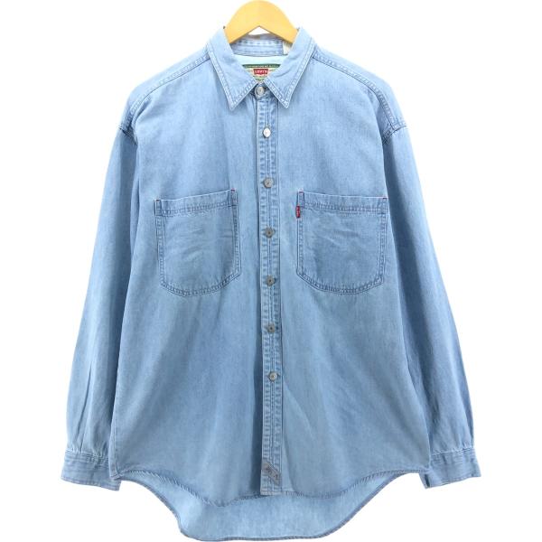 Levi's 古着 90年代 リーバイス 長袖 デニムシャツ メンズM相当