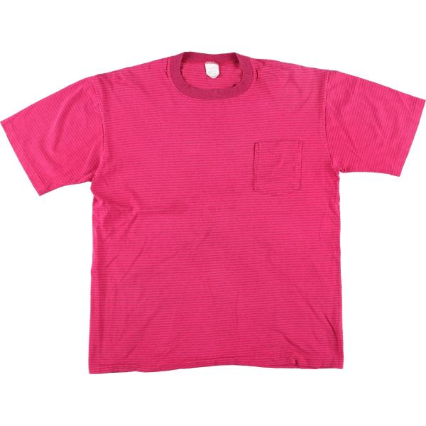 古着 タウンクラフト TOWNCRAFT ボーダーポケットTシャツ USA製 メンズ 
