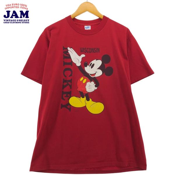 古着 90年代 ベルバシーン MICKEY MOUSE ミッキーマウス キャラクタープリントTシャツ USA製 メンズL相当 ヴィンテージ /eaa565938 【SS2606_30
