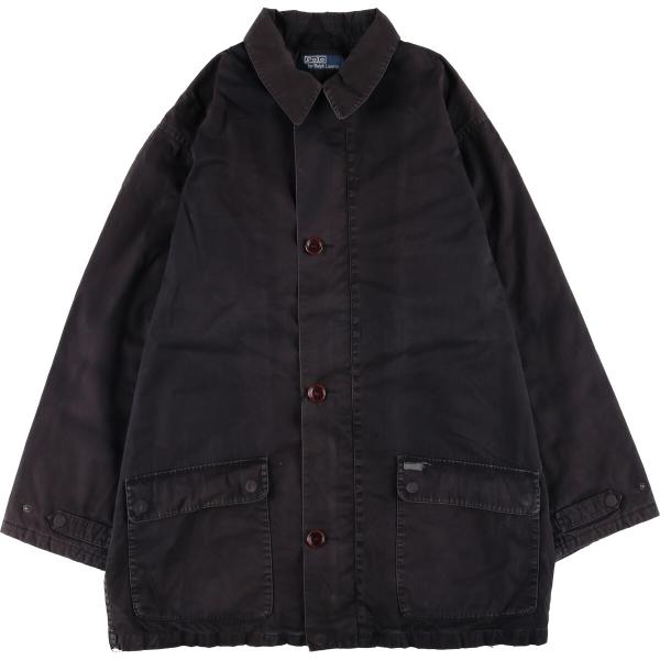 未使用タグ付 ポロラルフローレン ハンティングジャケット ブラック 黒 大きめ 古着 ラルフローレン Ralph Lauren POLO by ハンティングジャケット
