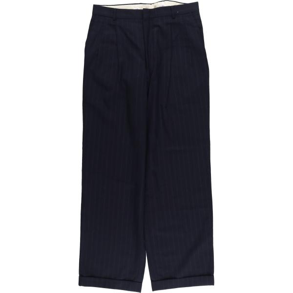 古着 80s〜90s 3タック ストライプ ワイド スラックス フランス製 古着 80s〜90s 3タック ストライプ ワイド スラックス フランス製 古着