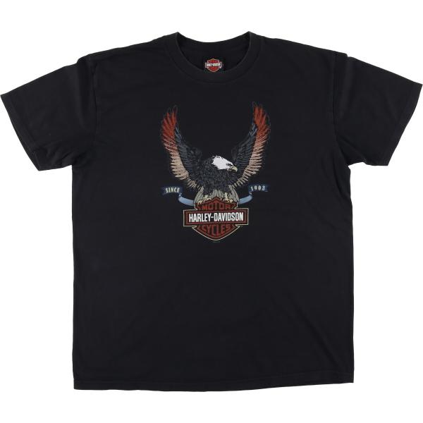 古着 ハーレーダビッドソン Harley-Davidson 鷲柄 イーグル柄 モーター