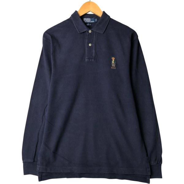 RRL Ralph Lauren オリーブ 長袖ポロシャツ RALPH LAUREN BlackLabel(ラルフ ローレン ブラックレーベル