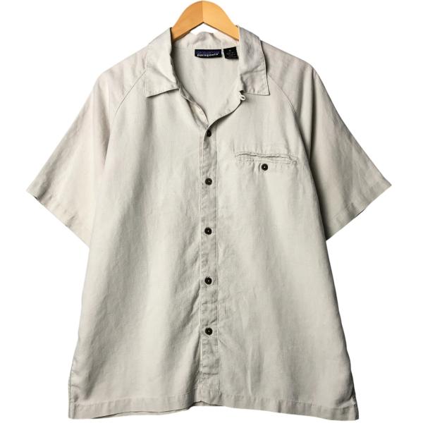 Patagonia 90年代 コットン シャツ Mサイズ カーキ 90s patagoniaパタゴニア コットンシャツ グリーングレー M
