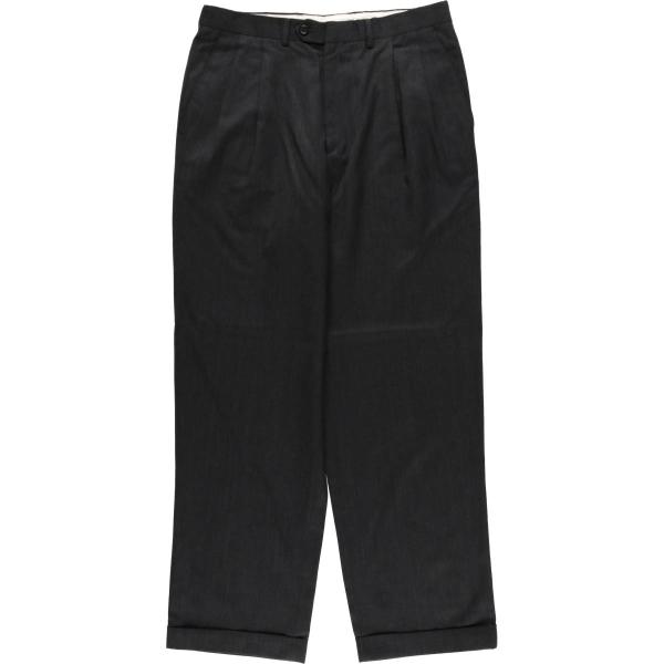 古着 PAZONI ツータック ウールパンツ スラックス イタリア製