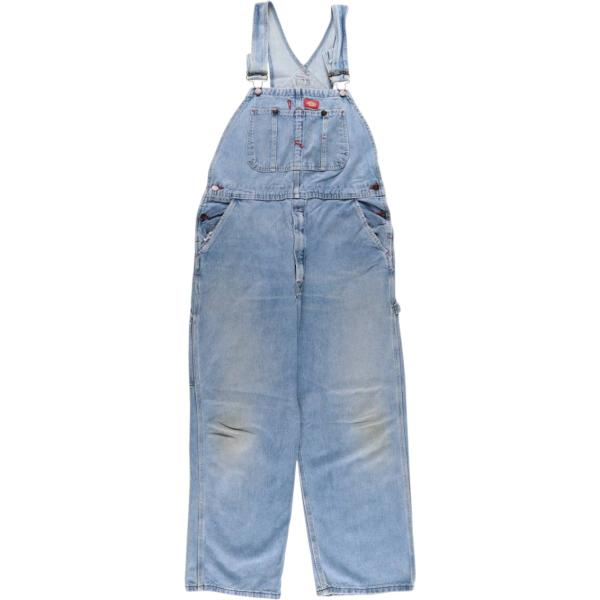 古着 ディッキーズ Dickies デニムオーバーオール メンズw36相当/eaa572428 Dickies（ディッキーズ） 古着 デニムオーバーオール メンズw36相当