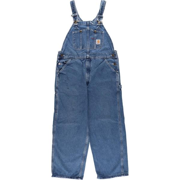 Carhartt 古着 カーハート デニムオーバーオール メンズw38相当