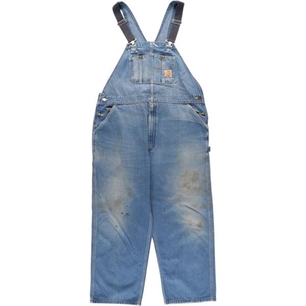 Carhartt デニムオーバーオール32✖️30 Carhartt 古着 ビッグサイズ カーハート デニムオーバーオール