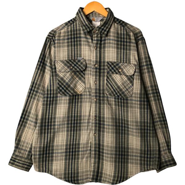 人気モデル】カーハート　オンブレチェック　裏地フリースシャツジャケット　L 人気モデル】カーハート オンブレチェック 裏地フリースシャツジャケット L