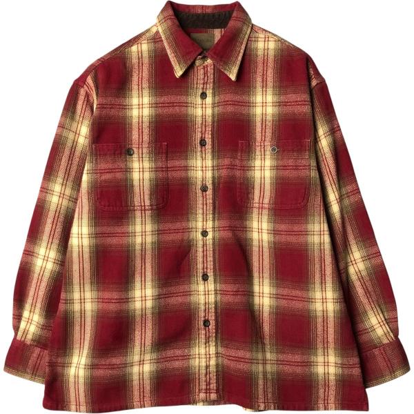 古着 90年代 セントジョンズベイ オンブレチェック 長袖 フランネル