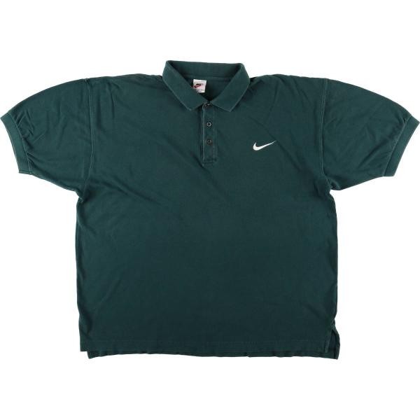 レア★90s NIKE GOLF 最初期モデル ヴィンテージ ポロシャツ 大きめ 93年製 NIKE GOLF Logo S/S Polo Shirt 黄 L 90s ナイキ ゴルフ