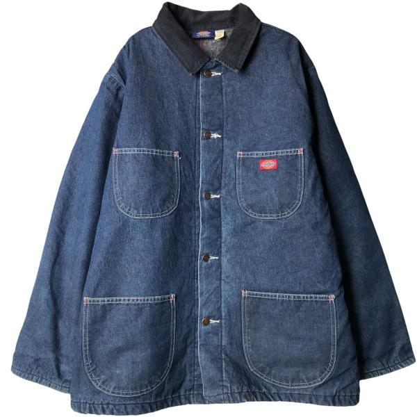 古着 90年代 ディッキーズ Dickies デニムカバーオール メンズXL相当 ヴィンテージ /eaa579795 Dickies（ディッキーズ） 古着 90年代 デニムカバーオール メンズXL