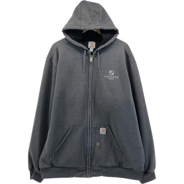 と*こ様 カーハート RAIN DEFENDER フルジップパーカー 古着 グレ