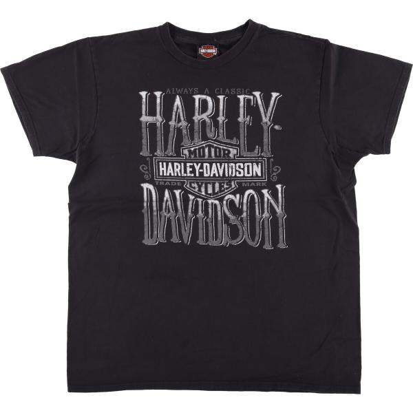 古着ハーレーダビッドソン（Harley-Davidson）黒サイズL 47 古着 ハーレーダビッドソン Harley-Davidson モーターサイクル バイクT