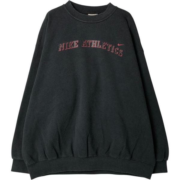 ナイキ スウェット デカロゴ トレーナー USA古着 90s 長袖 チームロゴ NIKE - ナイキ スウェット デカロゴ トレーナー USA古着 90s