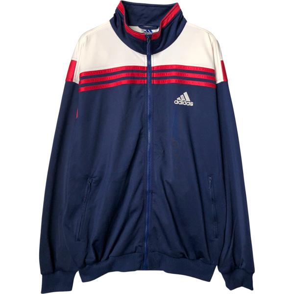 90s adidas トラックジャケット　古着　アディダス　ヴィンテージ adidas - 2XL美品90s】アディダス刺繍トラックジャケット古着