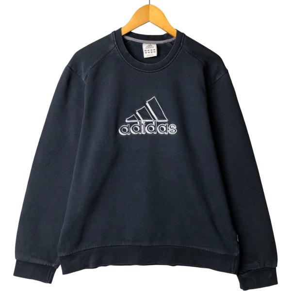 8BS1 adidas ロゴプリント長袖Tシャツ　トレーニングウェア古着 adidas（アディダス） 古着 00年代 ロゴスウェットシャツ トレーナー