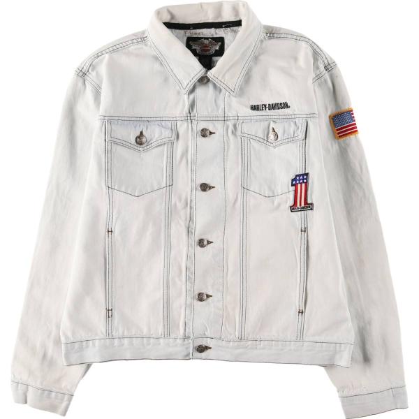 古着 ハーレーダビッドソン Harley-Davidson 星条旗柄 デニム