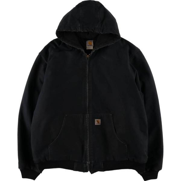 カーハート USA製 ダック地 アクティブジャケット ブラック 4XL 5678 Carhartt カーハート アクティブジャケット ダック地 ブラック