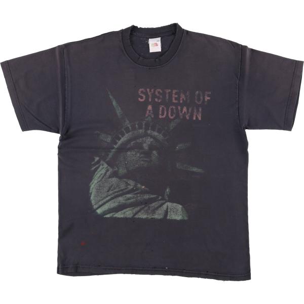 SYSTEM OF A DOWN 北米ツアーTシャツ 2XL バンT 古着 Mens T Shirts Vintage System Of A Down American Heavy Metal Band