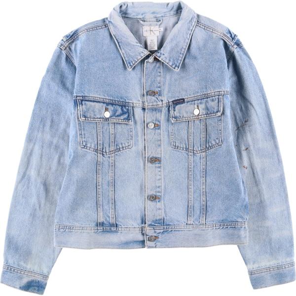 美品90s  デニムボアジャケット 古着 カルバンクライン 古着 90年代～ カルバンクライン Calvin klein JEANS ブラック