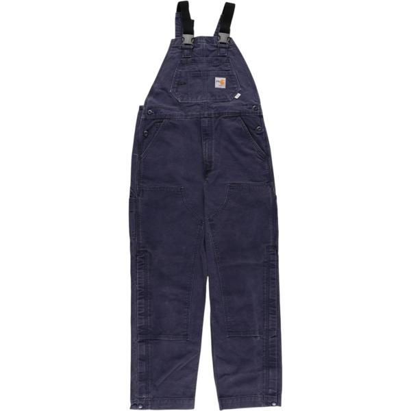 カーハート　オーバーオール　デニム　ダブルニー仕様　ダック生地 Carhartt 古着 カーハート FRシリーズ ダブルニー ダック