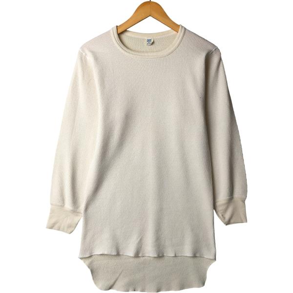 Hanes 古着 ヘインズ 無地 サーマルロンT ハニカム USA製 メンズXL相当