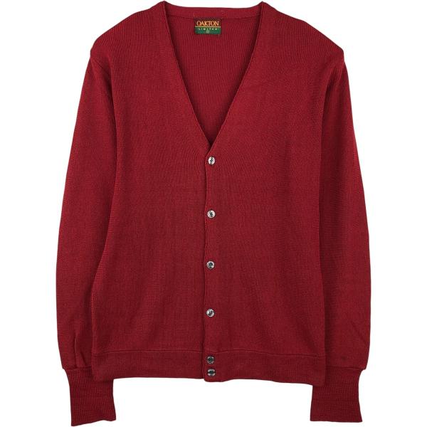 古着 80年代 OAKTON ニットカーディガン メンズS相当 ヴィンテージ