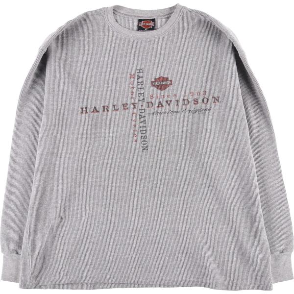USA製 ハーレーダビッドソン フレイム ワッフル サーマル ロンT 長袖 M USA製 ハーレーダビッドソン フレイム ワッフル サーマル ロンT 長袖 M