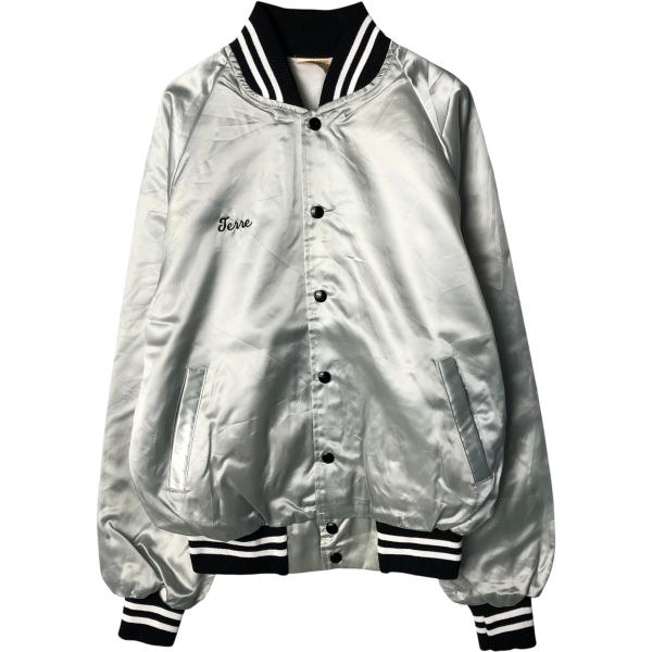 古着 90年代 AUBURN ナイロンスタジャン アワードジャケット バー