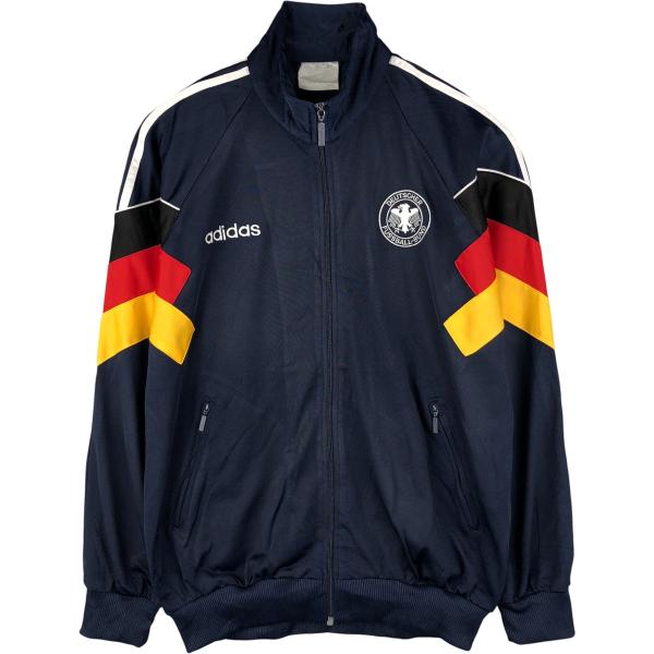 OLD adidas トラックジャケット Vtg ADIDAS 2001 Black-blue Zipper Closure Track Jacket, Sz Fit