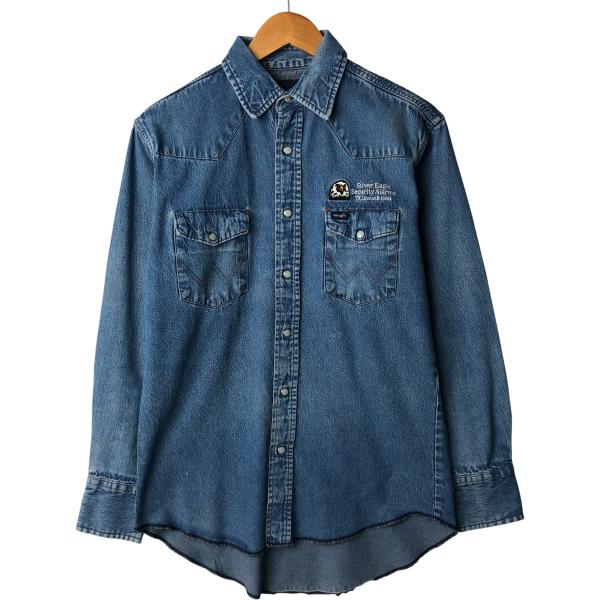Wrangler（ラングラー） 古着 90年代 長袖 デニム ウエスタンシャツ 