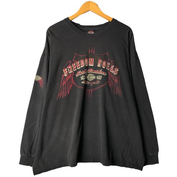 ハーレーダビッドソン　ロンT ビッグプリント ハーレーダビッドソン ロンT ビッグプリント Harley-Davidson 刺繍ロン