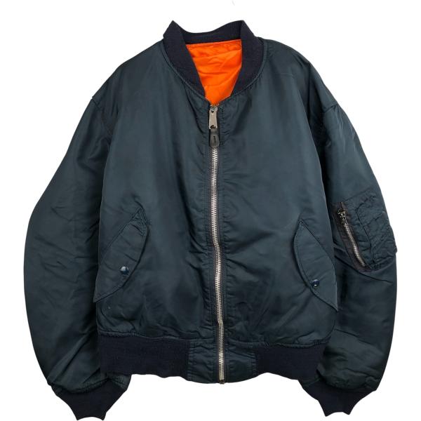 古着 90年代 民間品 アルファ ALPHA MA-1タイプ 中綿入り ミリタリー フライトジャケット メンズM相当 ヴィンテージ/eaa591940 古着 90年代 民間品 アルファ ALPHA MA-1タイプ 中綿入り ミリタリー